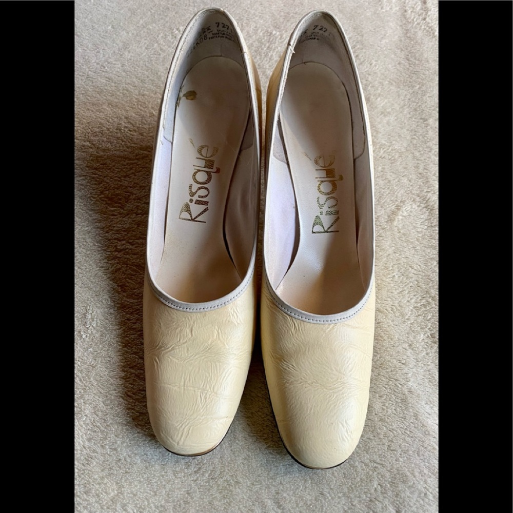 🌟Vintage Risqué Leather Heels 🌟 8.5 Narrow🌟